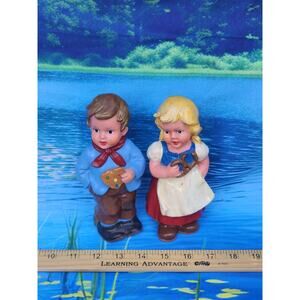 Vintage Heissner 714 & 715 Hansel and Gretel Figure Set - West Germany RARE